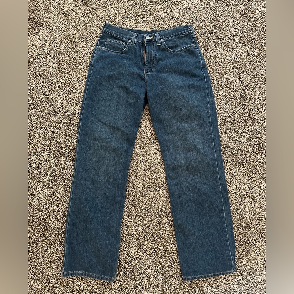 Carhartt Men's Dark Blue Straight Jeans